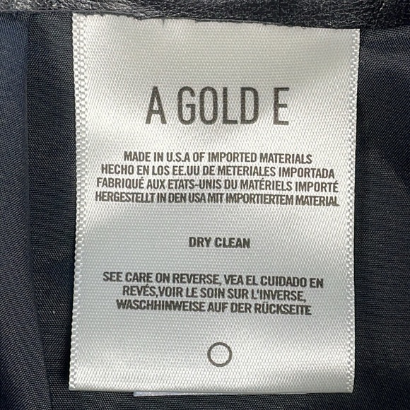 New Agolde Riley Long Pants Recycled Leather in Detox Black High Rise Sz 31 - Picture 12 of 14